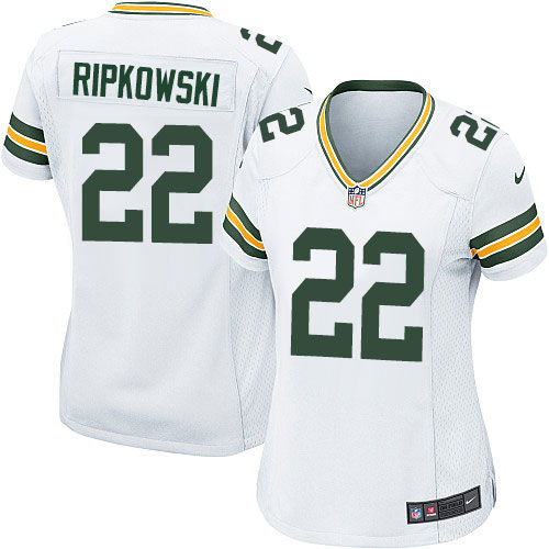 Women's Game Aaron Ripkowski Nike Jersey White Road - #22 NFL Green Bay Packers
